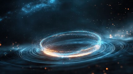 Wall Mural - Abstract ring in a cosmic backdrop