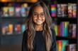 © Thammarong - A young non-binary author holding up their book with pride, standing in front of a rainbow-colored book display
