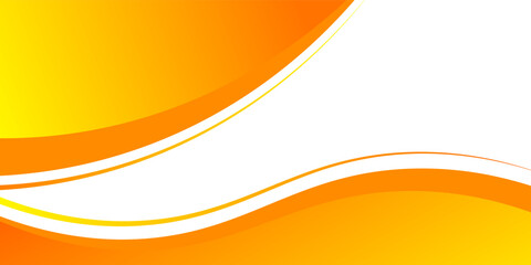 Wall Mural - orange business wave banner background on white background. overlapping vector wave background.