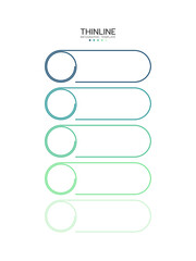 Wall Mural - 5 elements placed in vertical row. concept of 5 successive steps of project development process. fla