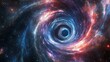 © adibaatmarini - Cosmic gateway formation depicting spacetime distortion with swirling nebulas