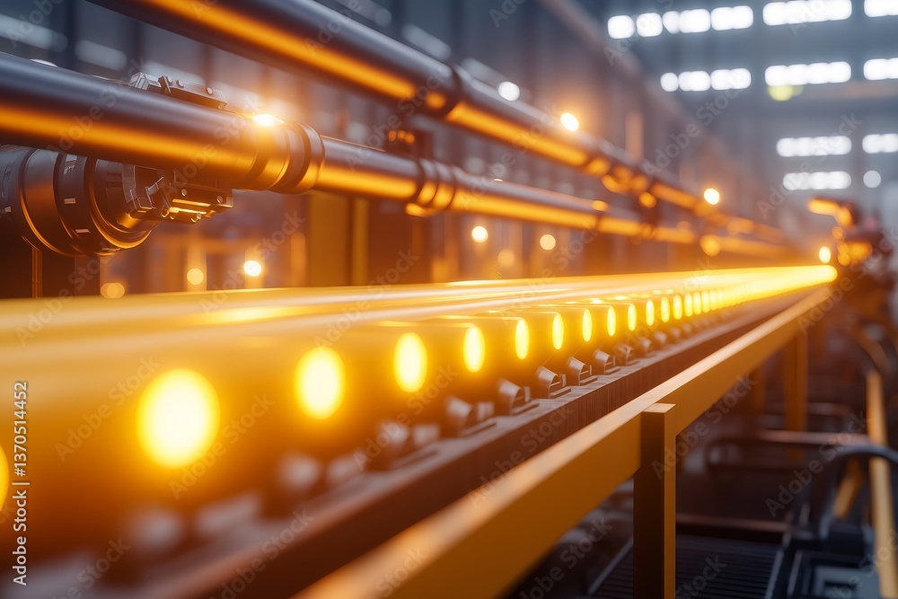 Advanced Automated Factory Producing PVC and HDPE Pipes, Molten Plastic ...