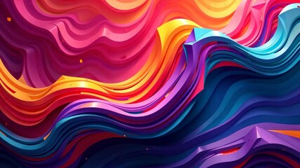 Poster - Vivid Colors Dance A Symphony of Swirling Hues and Rhythmic Motion in Abstract Art