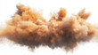 © ImageKing - Brown dust, sand and smoke clouds set. Effect of sandstorm, wind storm in desert or explosion with texture of flying dusty powder, vector realistic isolated on transparent background. 3D Illustration