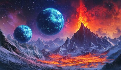 Wall Mural - planet in space