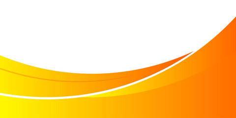 Wall Mural - orange business wave banner background on white background. abstract vector illustration