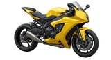 Isolated Yellow Motorcycle
