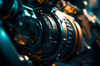 © Svetlana - Close-up of industrial machinery gears with metallic texture and lighting effects