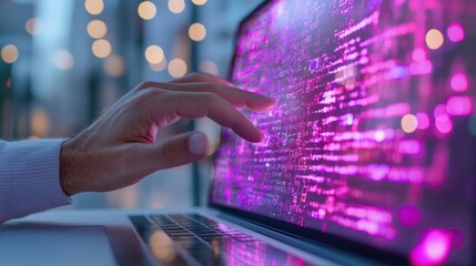 Poster - Immersive Digital Strategy AI-Powered Holographic Marketing Interface Transforming Business Intelligence with Next-Gen Cyberpunk Aesthetic and Interactive Data Visualization