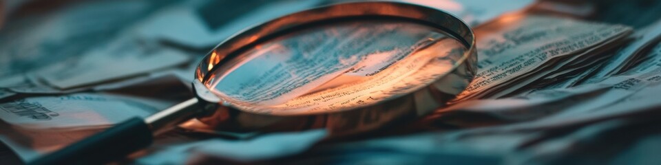 Leinwandbilder - Tax Day Financial Forensics Minimalist Magnifying Glass Reveals Regulatory Compliance Secrets for Modern Professional Strategy and Digital Workflow Optimization