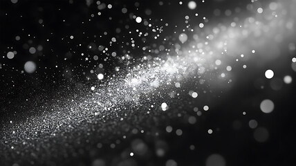 Wall Mural - celestial dust trails: a mesmerizing display of shimmering particles swirling through the inky cosmo