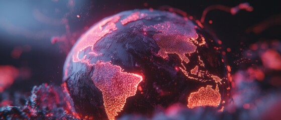 Poster - Immersive Digital Innovation Reach As High As High As You Can Day Explores Global Connectivity through Vibrant Earth Visualization for Tech-Driven Collaboration and Strategic Inspiration