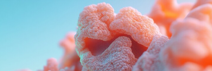 Fototapete - Ethereal Viral Microstructure Climate-Responsive Medical Visualization of Respiratory Pathogen Dynamics in Hyper-Realistic 8K Biomimetic Design