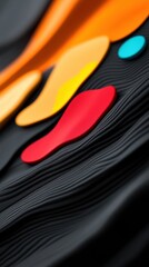 Fototapete - Fluid Dynamics Minimalist Abstract Color Flow on Textured Dark Surface - Next-Gen Digital Design Inspiration for Creative Tech Branding