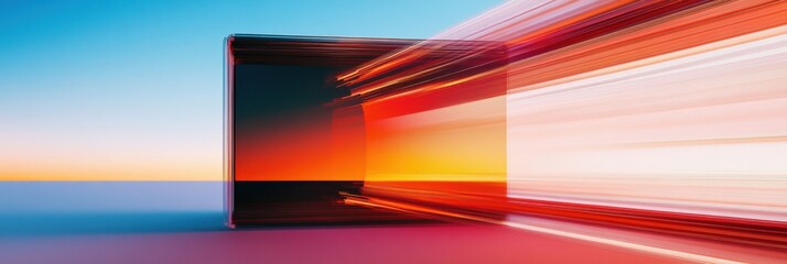 Fototapete - Cybernetic Velocity Digital Transformation Meets Cinematic Motion Design - Next-Gen Tech Performance Visualization for Future Enterprise Branding