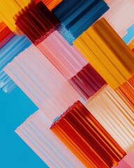 Poster - Chromatic Flow Vibrant Abstract Geometric Design Exploring Digital Minimalism, Color Theory, and Contemporary Visual Communication Trends