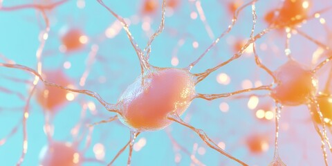 Fototapete - Quantum Neural Networks Luminescent AI Connectivity Visualization - Innovative Technological Insight into Cognitive Processing Paradigms of Advanced Machine Learning