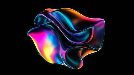 Wall Mural - colorful liquid in fluid form. illustration of swirling liquid abstract wave.