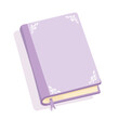© ChrisKuz - Stylish Purple Notebook with Floral Design