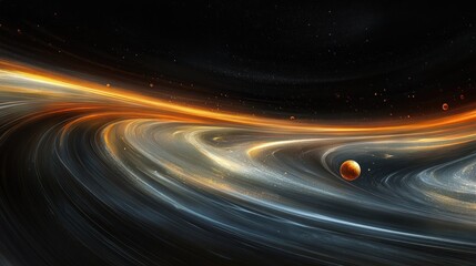 cosmic swirling nebulae, space, celestial bodies, light trails