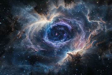 Wall Mural - a swirling nebula creates a mesmerizing cosmic eye, gazing into the vast expanse of space, a mysteri