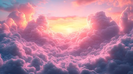 pastel sky with vibrant sunset clouds high resolution hd image