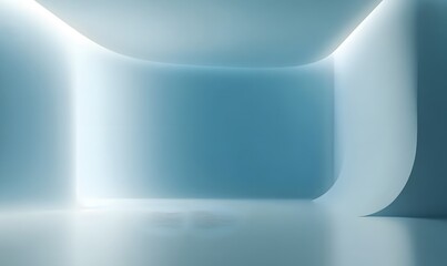 Wall Mural - light blue studio room background,

