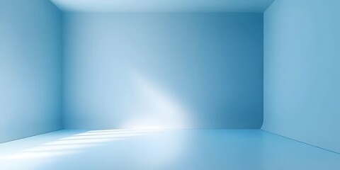 Wall Mural - light blue studio room background,

