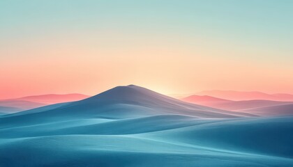 Aufkleber - Soft waves of snow cover a landscape at dawn, capturing the tranquility and beauty of winter's early light in a serene environment