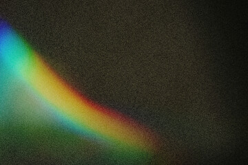 Wall Mural - abstract grainy gradient background, green orange color shape black backdrop, noisy texture dark ban