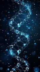 Wall Mural - science template, wallpaper or banner with a dna molecules