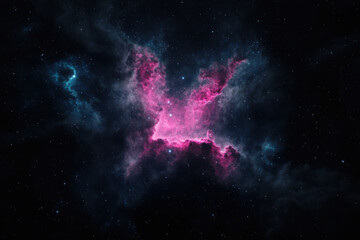 Wall Mural - A dark sky with a pink cloud in the middle