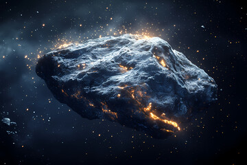 Wall Mural - cosmic celestial body: a stunning image captures a celestial body suspended in the vast expanse of s