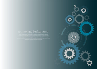 Wall Mural - technology abstract background innovation concept vector with some elements of this image, gear ,res