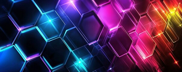 Wall Mural - unique hexagon wallpaper design that brightens up any digital space.