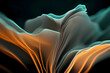 © RoxanneL - Abstract 3D Illustration With Orange And Teal Waves On Dark