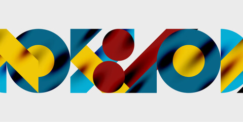 Leinwandbilder - Detailed composition of circles, semicircles, and triangles with glossy effects and smooth gradients. A sleek and modern vector design for creative and tech-inspired projects