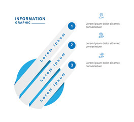 Wall Mural - infographic template vector with 3 step or option