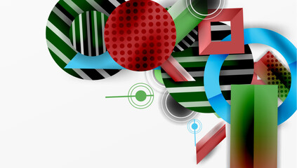 Wall Mural - Dynamic complex geometric abstract background