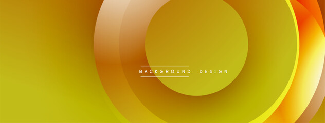 Leinwandbilder - Background design with overlapping circular shapes, featuring smooth gradients and soft lighting effects, creating a dynamic abstract composition