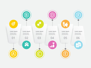 Wall Mural - business steps timeline infographics element for background, presentation, report