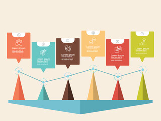 Wall Mural - business steps timeline infographics element for background, presentation, report