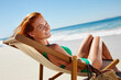 © lucas - Beach Relaxation, Red Hair Swimsuit