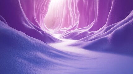 Wall Mural - Abstract purple landscape with light in the distance rendered