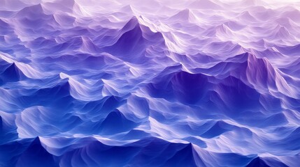 Sticker - abstract waves and mountains blend in gradient purple blue hues