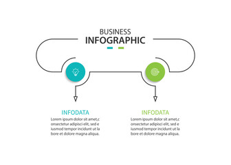 Wall Mural - business infographics. infographics with 2 steps or options