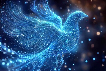 the blue phoenix represents hope and strength in combating cyber threats.