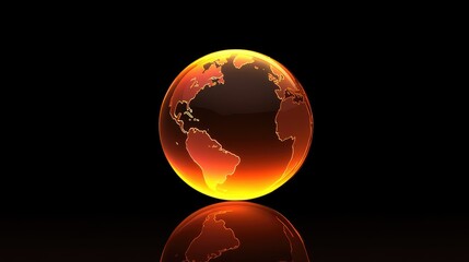 Wall Mural - fiery earth globe