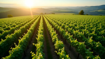 photo realistic top view of a vineyard with gps mapping overlay, symbolizing gps guided viticulture 