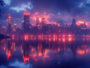 Poster - Cityscape at Night